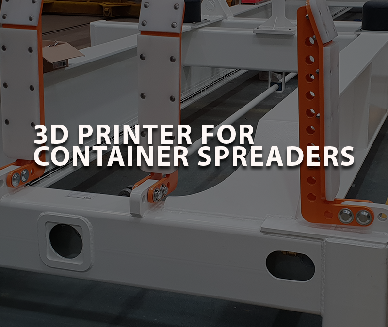 |spreader with printed parts|container spreader part in 3d|printing container spreaders parts|3d printed container spreader part||printing container spreaders parts|||