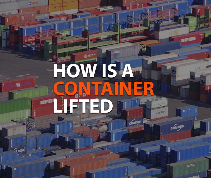 how is a container lifted|||||